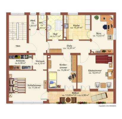 Grundriss Obergeschoss