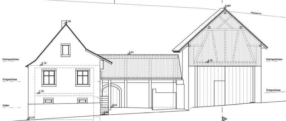 Alternativ  3 Sanierungsentwürfe oder als Neubau