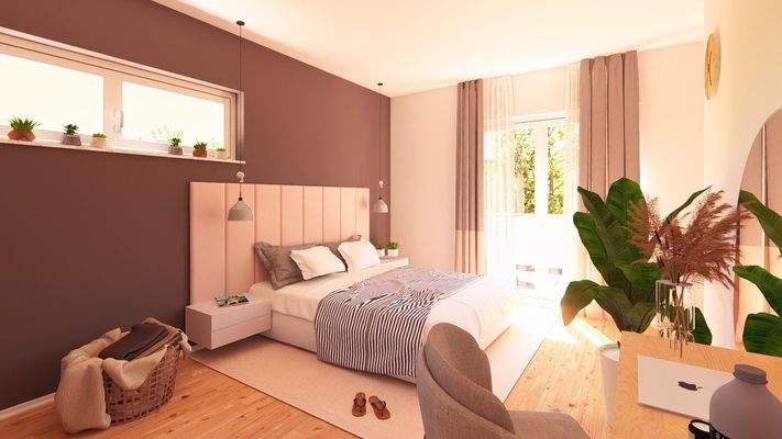 Helles Schlafzimmer mit Charme