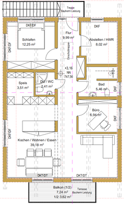 Grundriss Wohnung OG