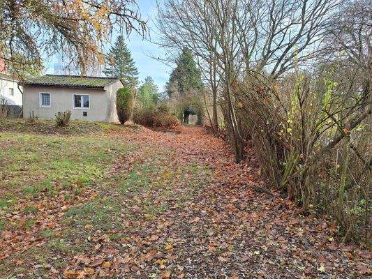 Blick auf das Grundstück