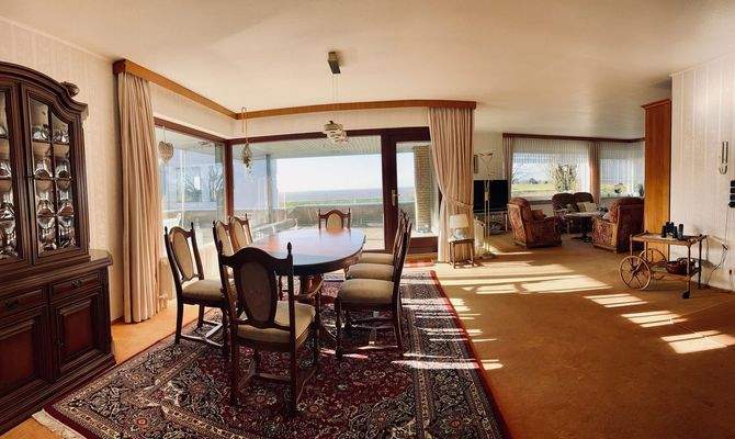 Wohnzimmer mit Elbblick