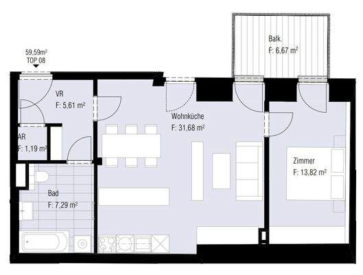 2-Zimmer Wohnung Top 12