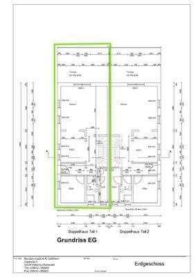 Grundriss EG A4_DHH rechts grün markiert