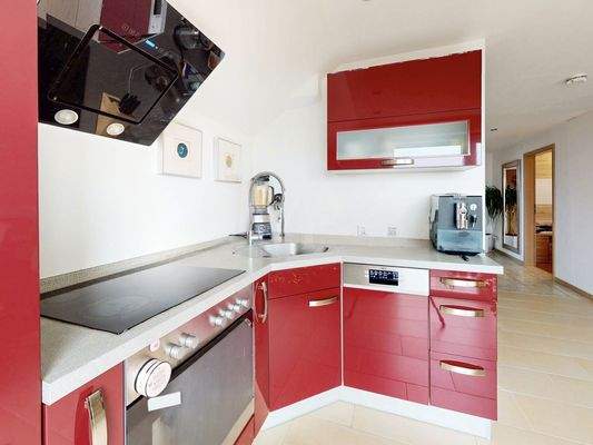 Küche im Dachgeschoss