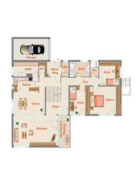       Grundriss EG-Wohnzimmerebene