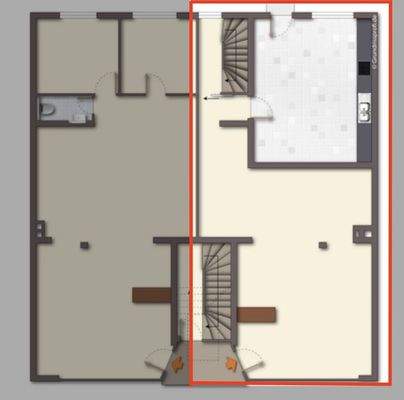 Grundriss mit Treppenhaus