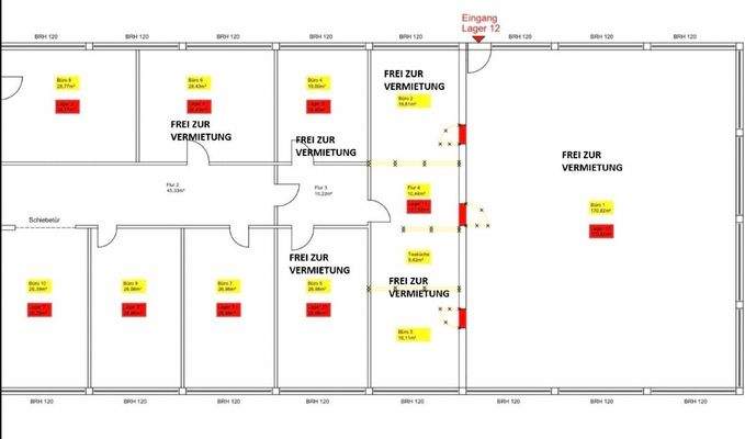 Grundriss mit m²-Angaben