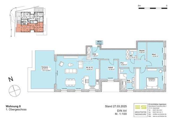 Grundriss Wohnung 10, Weissdornweg
