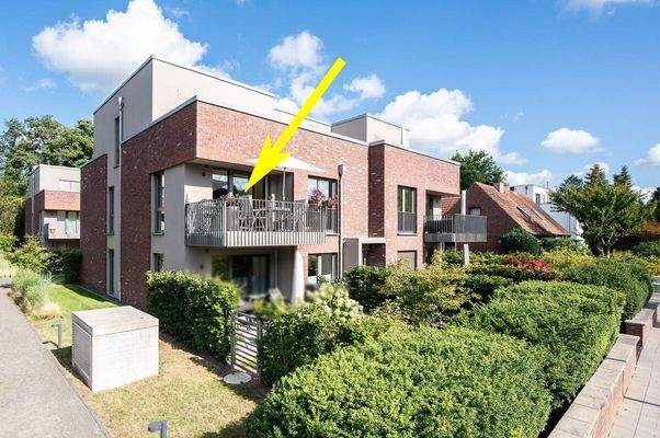 Hausansicht mit genauer Lage der Wohnung