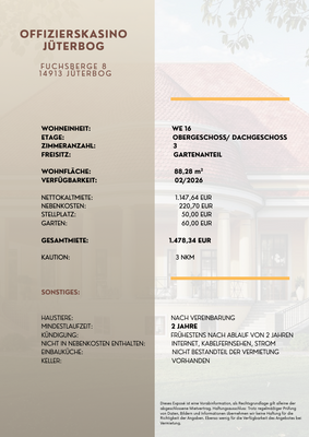 Mietpreis WE 16