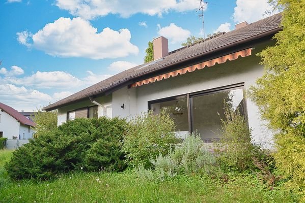 Aussenbild   Blick auf Terrasse - Wohnzimmer