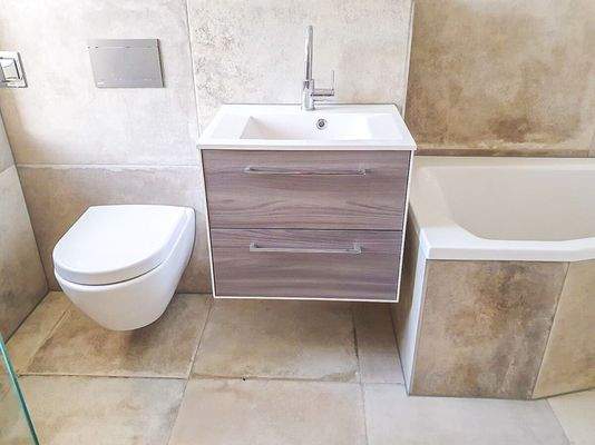 Das neu gestaltete Badezimmer