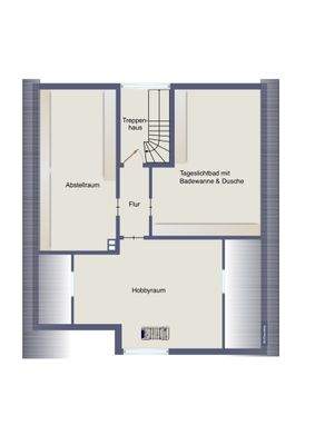 Grundrissskizze Dachgeschoss
