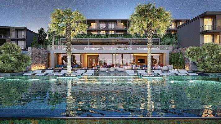 Apartments with Sea View in a Complex in Dörttepe Bodrum