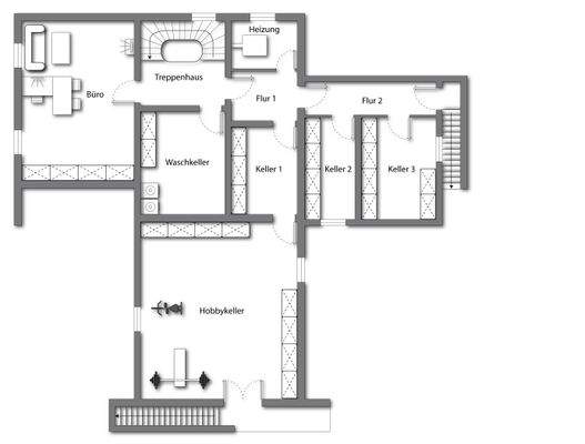 Keller (kein Maßstab - Details können abweichen)