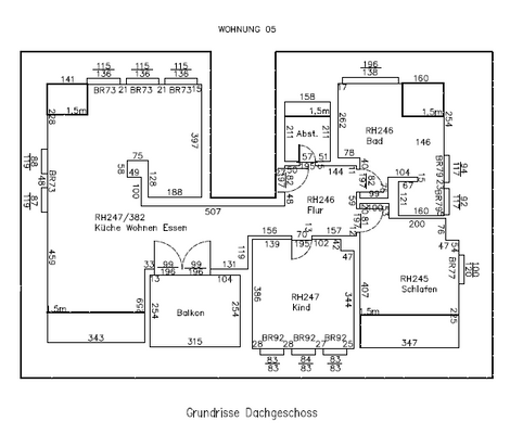 Grundriss Vorderhaus DG