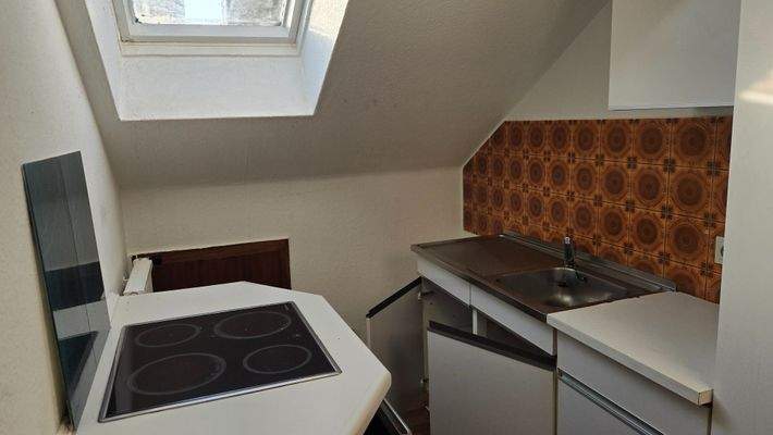 Kleine Küche im Obergeschoss