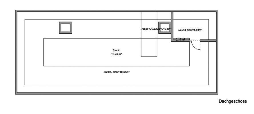 Grundriss Spitzboden skizziert