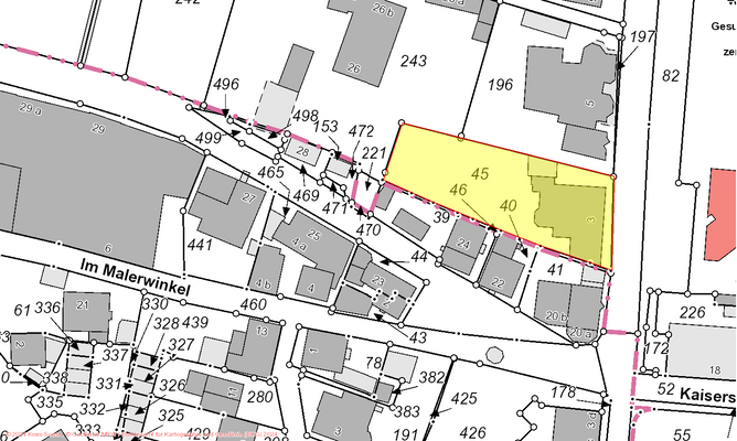 Öffentlicher Katasterplan