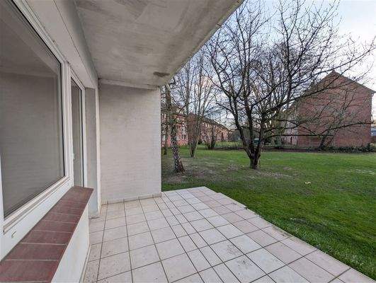 Ansicht Terrasse vom Wohnzimmer