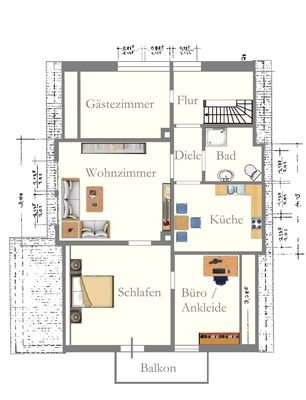 Grundriss Wohneinheit OG