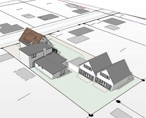  3D Ansicht mit Bauplatz