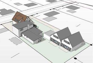  3D Ansicht mit Bauplatz