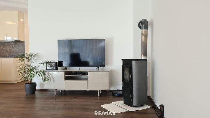 Wohnzimmer mit Kaminofen