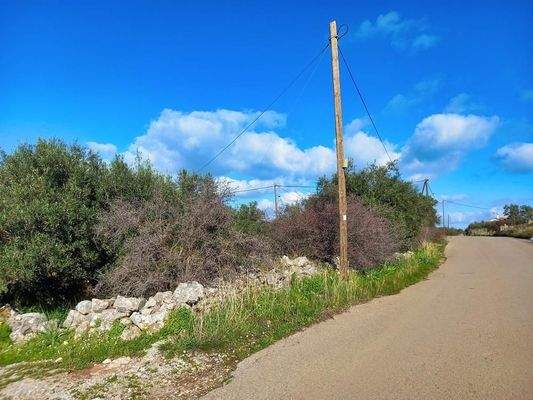 Kreta, Kampia: Grundstück mit Meerblick in der Nähe des Dorfzentrums zu verkaufen