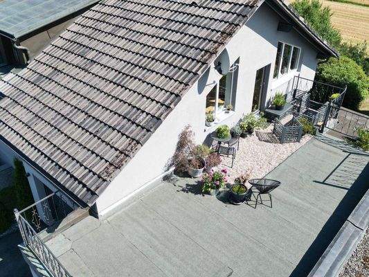 Blick auf die Dachterrasse 