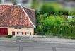Vogelperspektive, der Bauplatz ist im Grünbereich