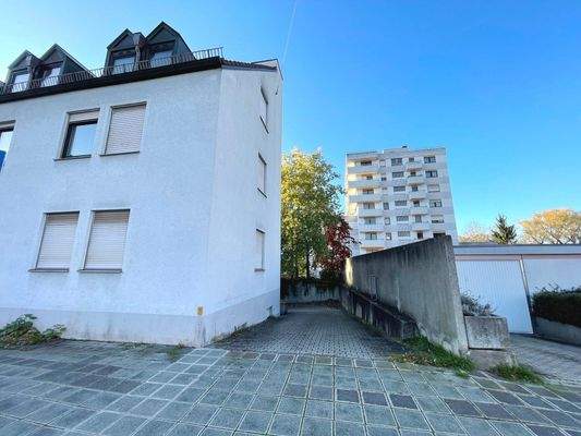 Zufahrt zu den Duplexparkern