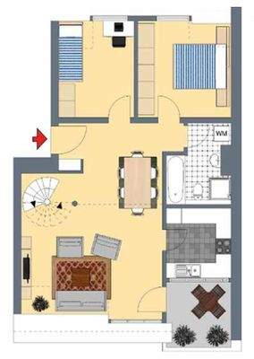 Grundriss untere Ebene