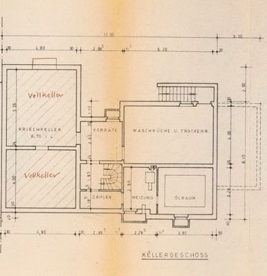 Grundriss Keller