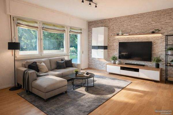 Wohnzimmer - KI visualisiert - Wohnung links