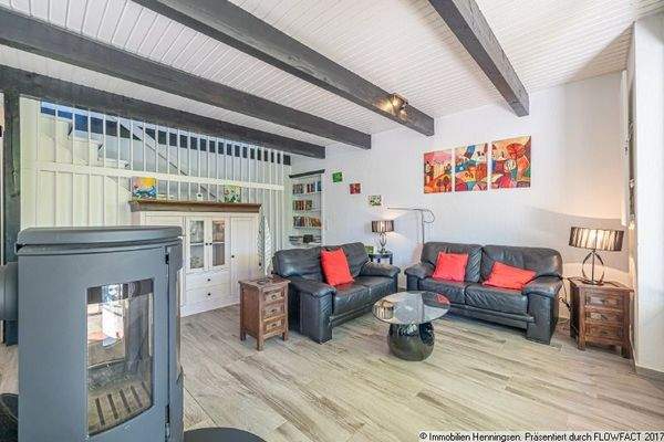 Wohnzimmer mit Kaminofen