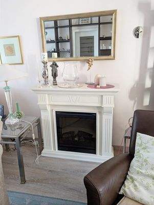 Elektrokamin im Wohnzimmer