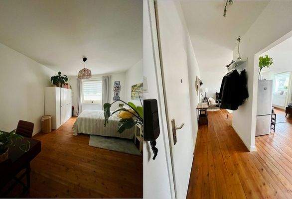 Schlafzimmer und Flur
