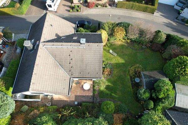 Draufsicht mit Garten