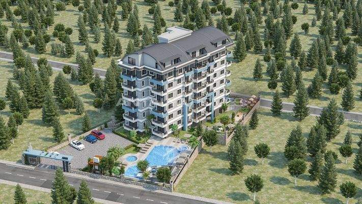 Luxe Properties in New Complex with Sea View in Alanya