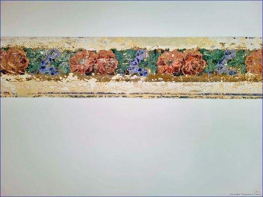 Detailansicht restaurierte Wandmalerei