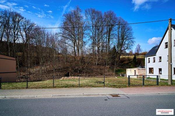 Blick auf das Grundstück