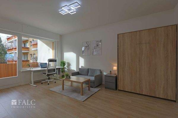 Wohnzimmer (Klappbett zu)