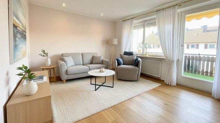 Wohnzimmer KI generiert