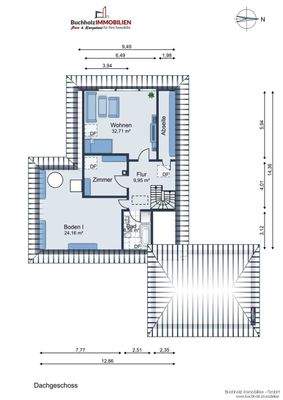 Grundrissskizze Dachgeschoss