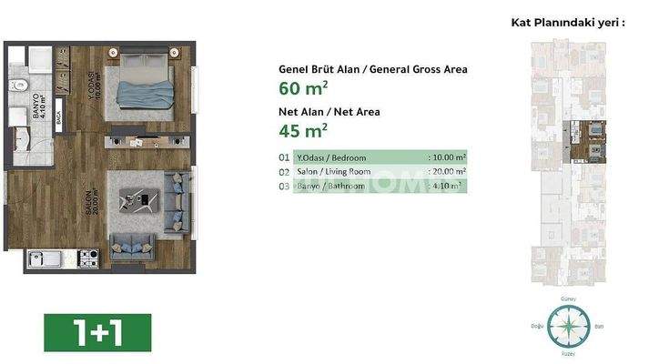 Flats Near Transporation Options in Kucukcekmece