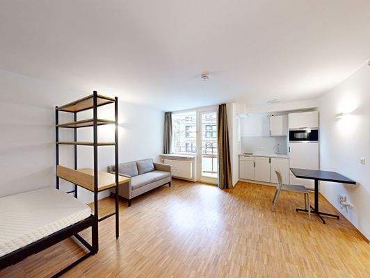 Wohn- und Schlafzimmer 