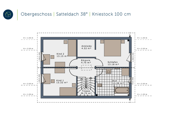Obergeschoss Grundriss