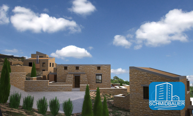 Kreta, Agios Pavlos: Atemberaubendes Grundstück mit Baugenehmigung für 3 Luxusvillen zu verkaufen